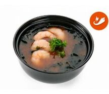 Острый мисо суп с креветкой