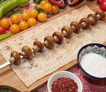 Шампиньоны на мангале