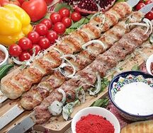 Ассорти Люля-Кебаб из телятины, баранины и курицы на мангале