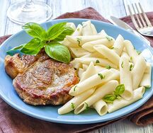 Свинина по-таёжному с макаронами