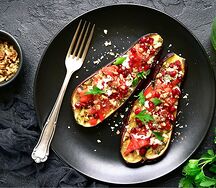 Баклажаны с соусом сальса