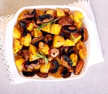 Картофель жареный с грибами