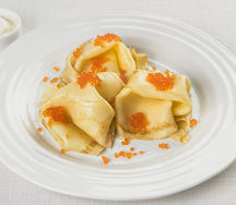 Блинчики классические с красной икрой