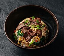 Рис с говядиной и овощами