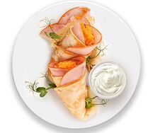 Блинчики с ветчиной и сыром