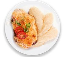 Мясо по-французски с картофельным пюре