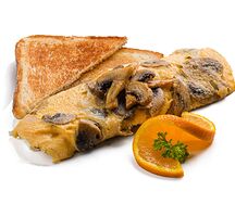 Омлет с грибами и сливочным сыром
