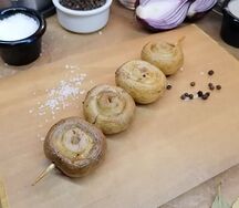 Шампиньоны на гриле