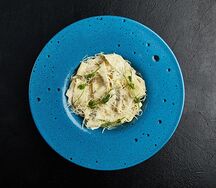 Паста тальятелле с шампиньонами