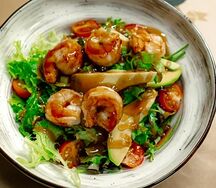 Салат Авокадо и креветки