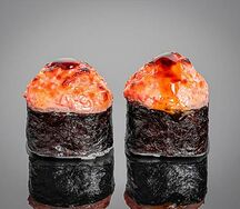 Запеченный Краб Чиз с лососем