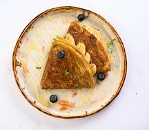 Блинчики с шоколадным кремом и бананом
