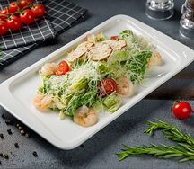 Салат Цезарь с креветками