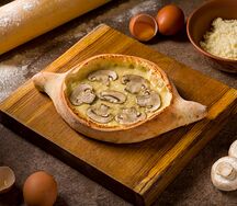 Хачапури по-аджарски с грибами