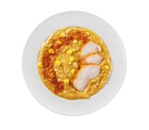 Кукурузный суп с копченой курочкой