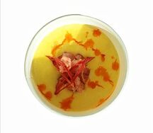 Крем-суп из кукурузы с креветками