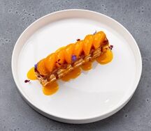 Морковный торт с грецким орехом и мандарином 