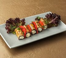 Рулетики из баклажанов с сыром и зеленью