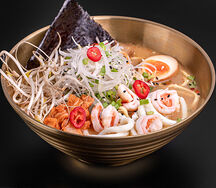 Рамен мисо кимчи с креветками