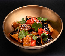 Хрустящие баклажаны с томатами