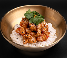 Цыпленок темпура в чили-сладком соусе