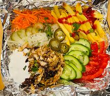 Шаверма на тарелке (ланч-бокс)