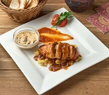 Куриная грудка с грибным фаршем