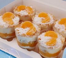 Трайфлы Наполеон с мандариновым конфитюром