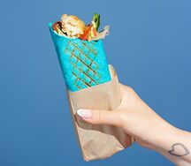 Шаверма с треской в лаваше