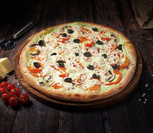 Пицца Овощная на тонком тесте малая