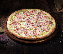 Пицца Карбонара на тонком тесте малая