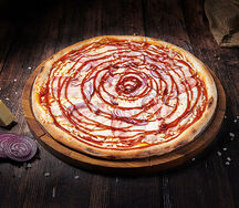 Пицца Барбекю на тонком тесте малая