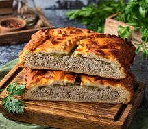 Пирог Московская Кулебяка с мясным фаршем