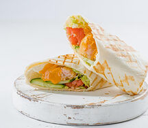 Шаурма с креветками с ким чи