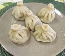 Хинкали с говядиной и свининой