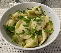 Пельмени с лососем и треской