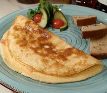 Омлет с лососем