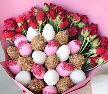 Букет с кустовой розой Романтический вечер