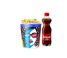 Соленый стандартный с топпингом и Добрый кола