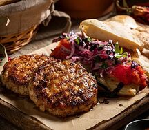 Котлеты по-грузински из курицы с овощами