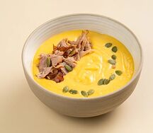 Крем-суп из тыквы с копчёной индейкой