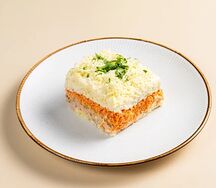 Салат Мимоза с красной рыбой