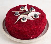 Торт Красный бархат с голубикой