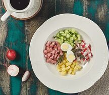 Окрошка с мортаделлой