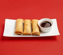 Жареные спринг-роллы с курицей и креветками