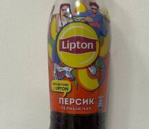 Lipton чёрный чай Персик
