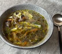 Суп-лапша Грибной (постное блюдо)