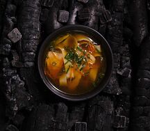 Куриная лапша с яйцом