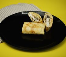 Блинчик с курицей и грибами