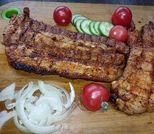 Свиное ребро на мангале По-мужски